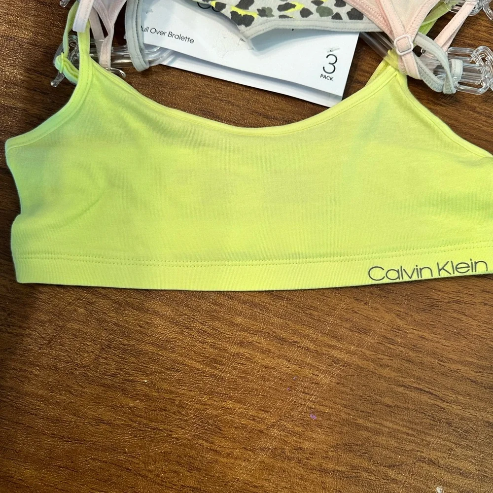 🎀 Calvin Klein Girls Bralette Bundle 2x 3-Pack Size S 6/6X NWT